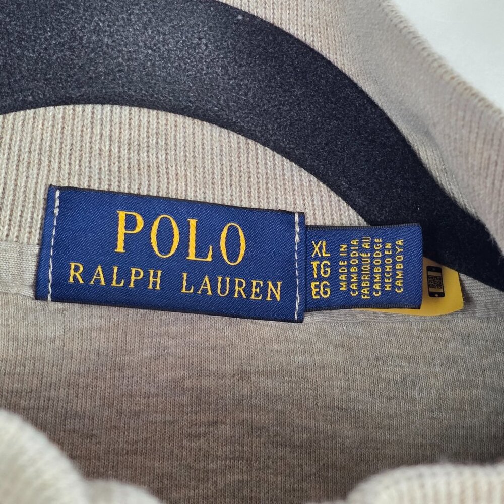 Polo Ralph Lauren 1/4 Zip Preppy 100% Cotton Men XL Long Sleeve Pullover Sweater - Picture 4 of 7